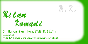 milan komadi business card